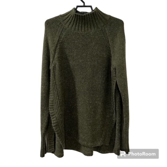 American Eagle Outfitters Olive Green Turtleneck Sweater - Picture 3 of 14
